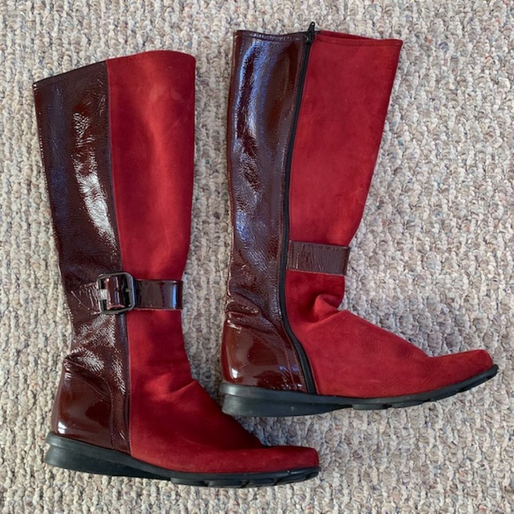 Arche Suede and Patent Leather Boots